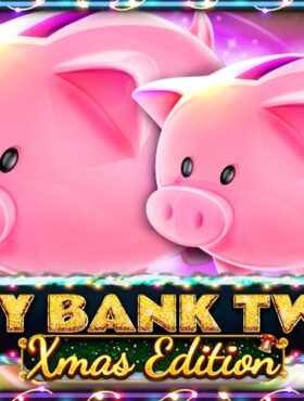 Piggy Bank Twins Xmas